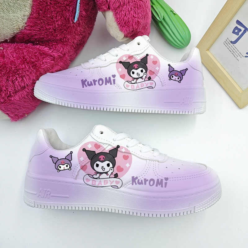 Alex 2025 Kawaii Kuromi Anime Sneakers, Cute White Board Shoes for