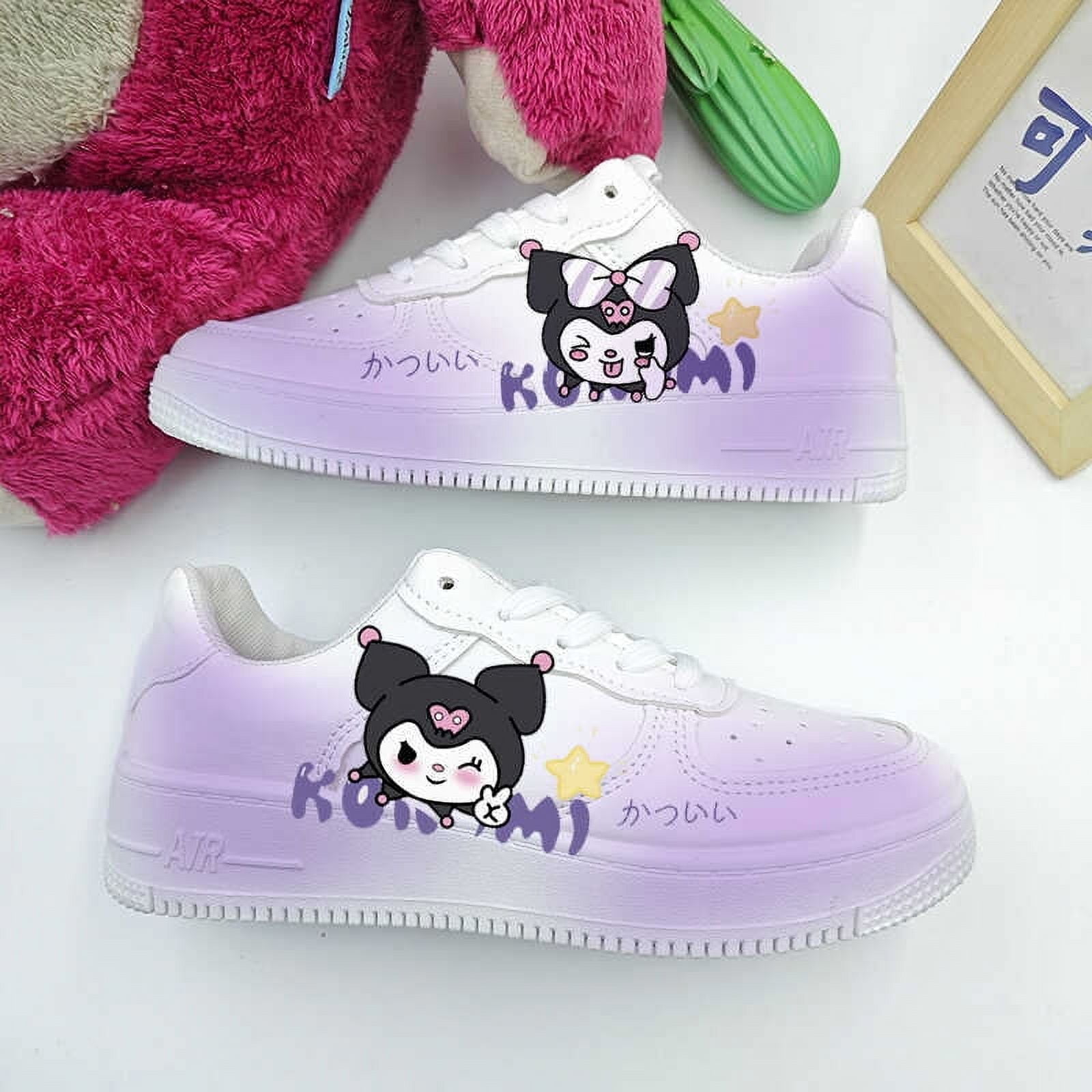 Alex 2025 Kawaii Kuromi Anime Sneakers, Cute White Board Shoes for