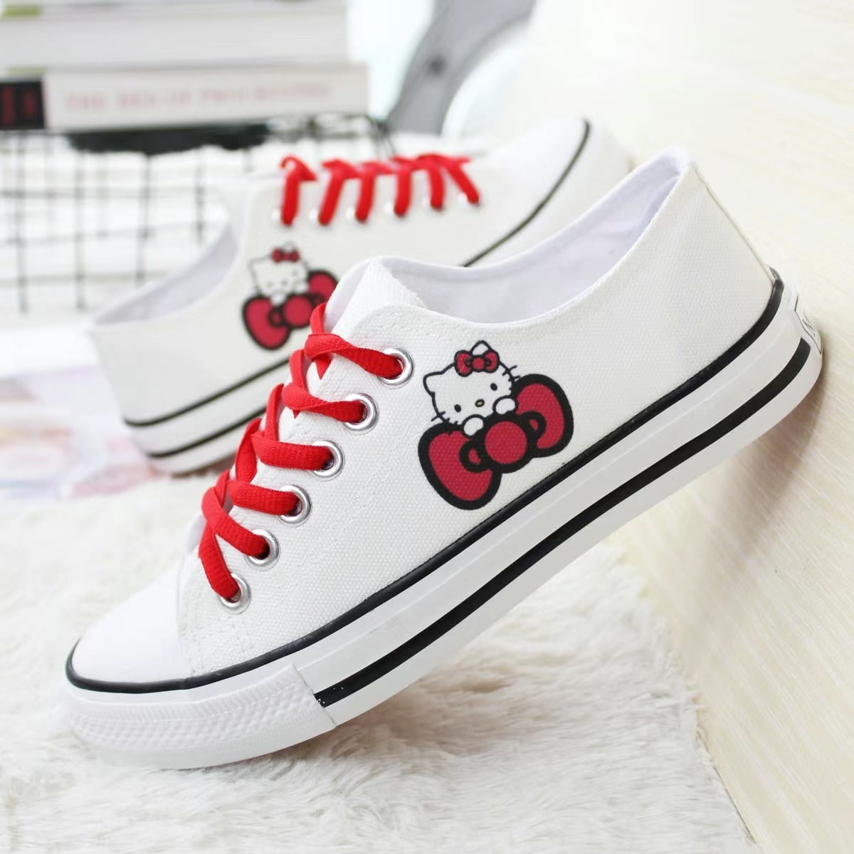 Alex 2025 Korean Version Hello Kitty Print Y2K Women's LowTop Classic