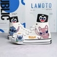 Alex 2025 New Cartoon Stitch Pattern Printed HighTop Canvas Sneakers