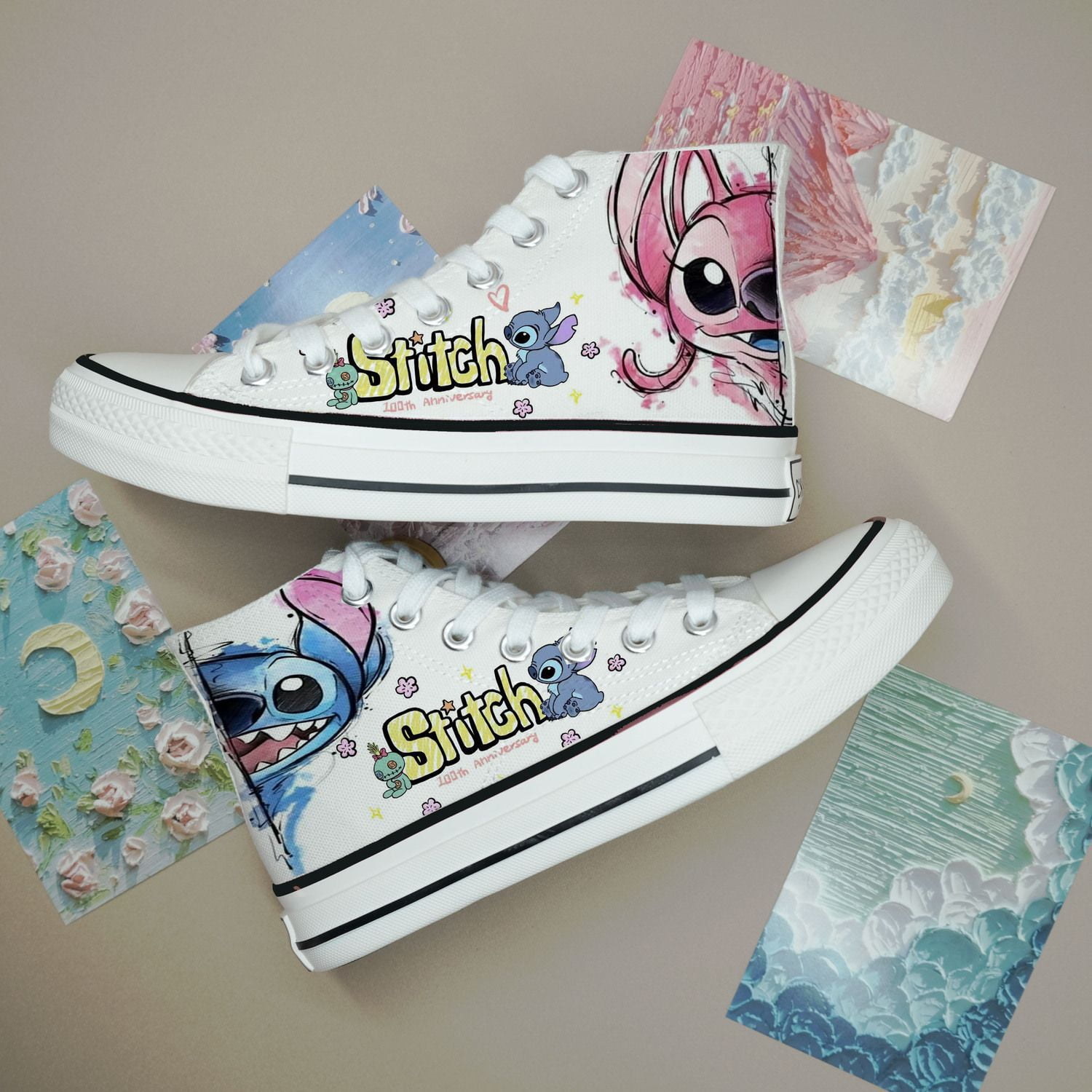 Alex 2025 New Sanrio Hello Kitty Women's HighTop Canvas Sneakers