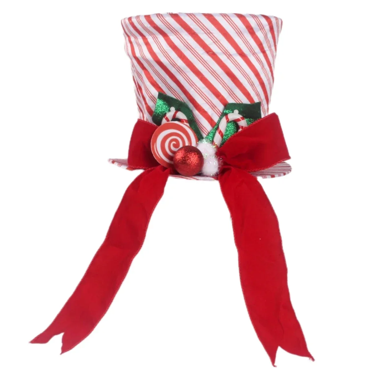 Alex 2025 New Year Christmas Tree Top Hat, HighQuality Buffalo Plaid