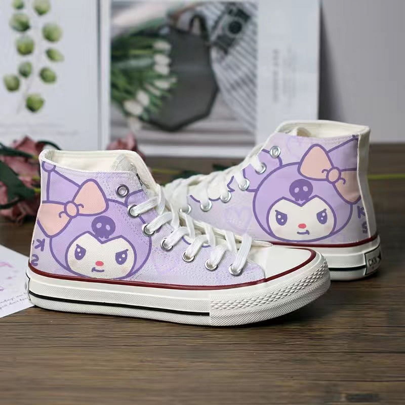 Alex 2025 Sanrio Cute Kuromi Canvas Shoes for Women, New Cartoon My