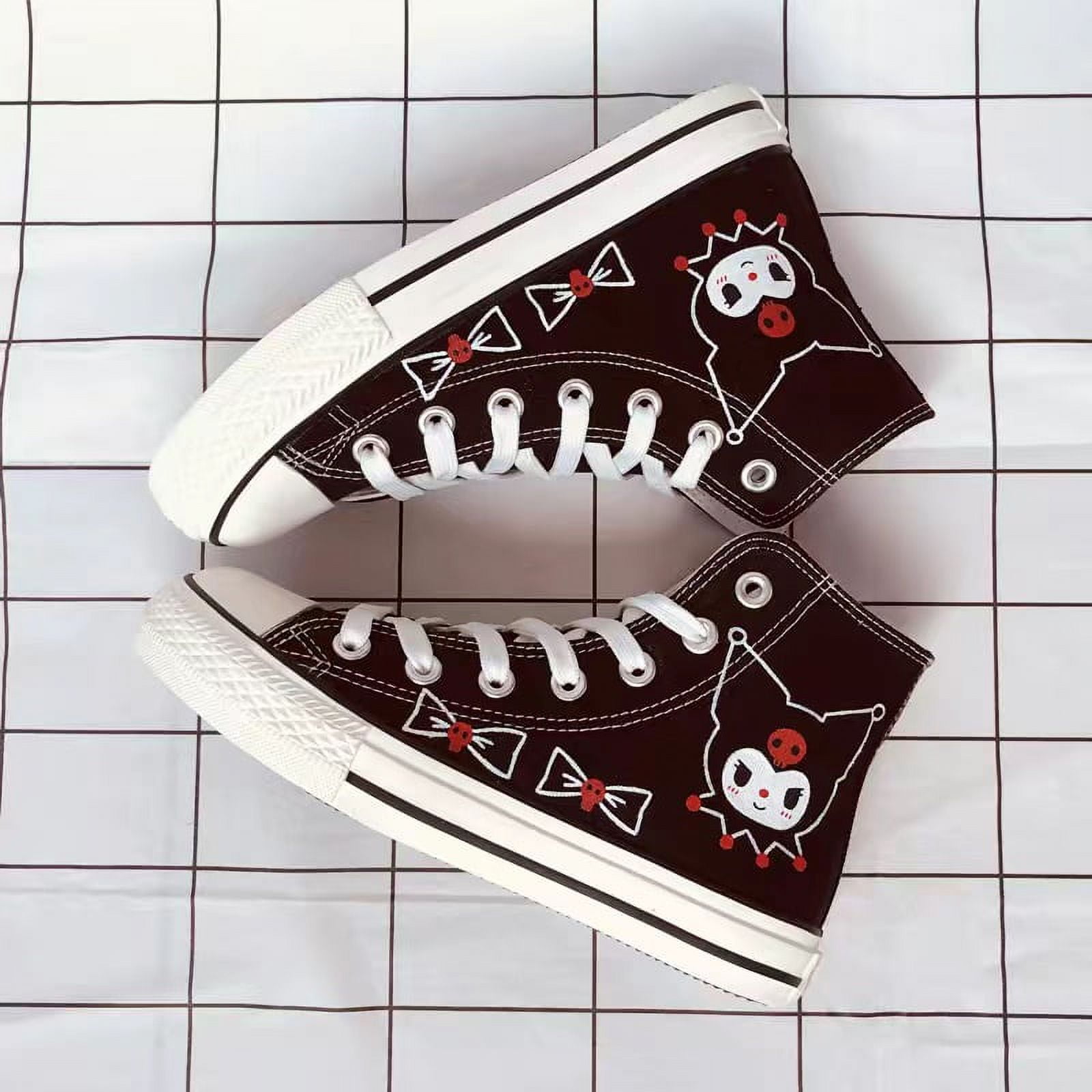 Alex 2025 Sanrio Hello Kitty Graffiti Canvas Shoes, Kawaii Lolita