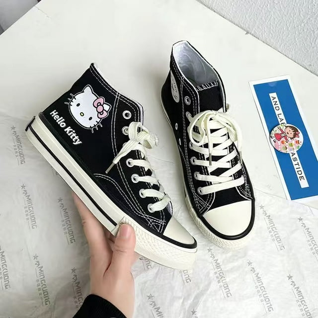 Alex 2025 Sanrio Hello Kitty HighTop Canvas Shoes, Student Cartoon