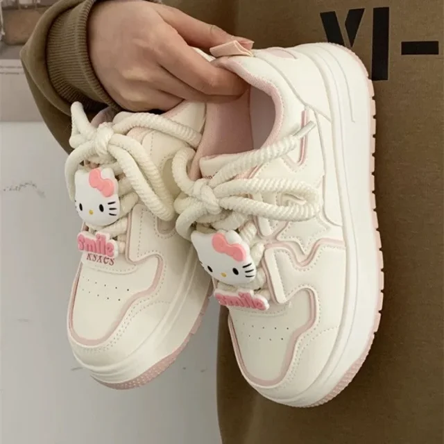 Alex 2025 Sanrio Hello Kitty Y2K Platform OffWhite Sneakers for Women