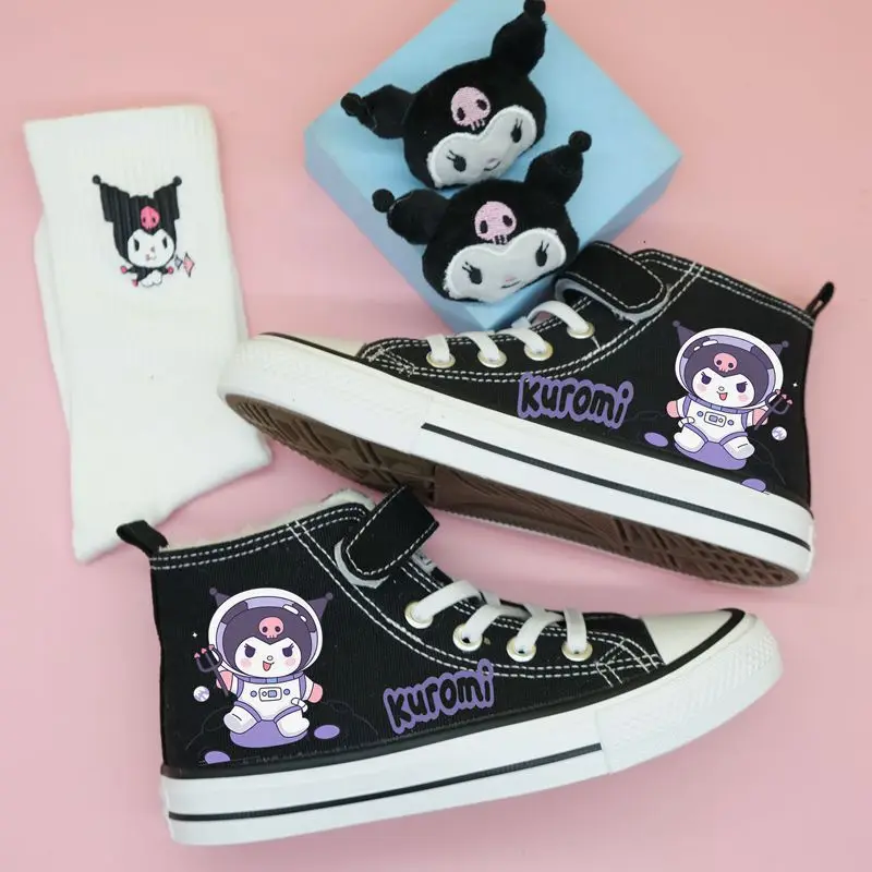 Alex 2025 Sanrio Kuromi Kids Canvas Shoes, Kawaii HighTop Sneakers for