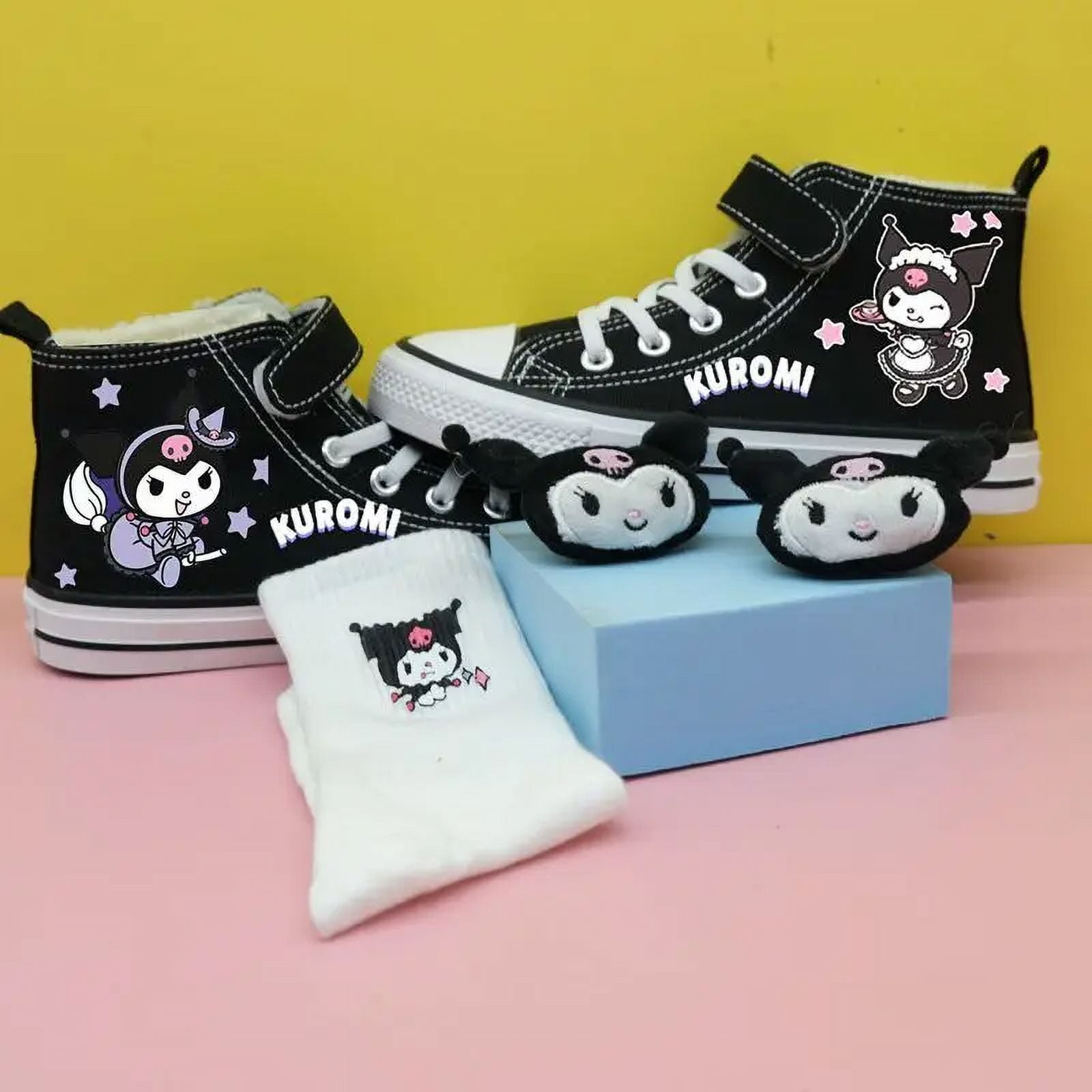 Alex 2025 Sanrio Kuromi Kids Canvas Shoes, Kawaii HighTop Sneakers for