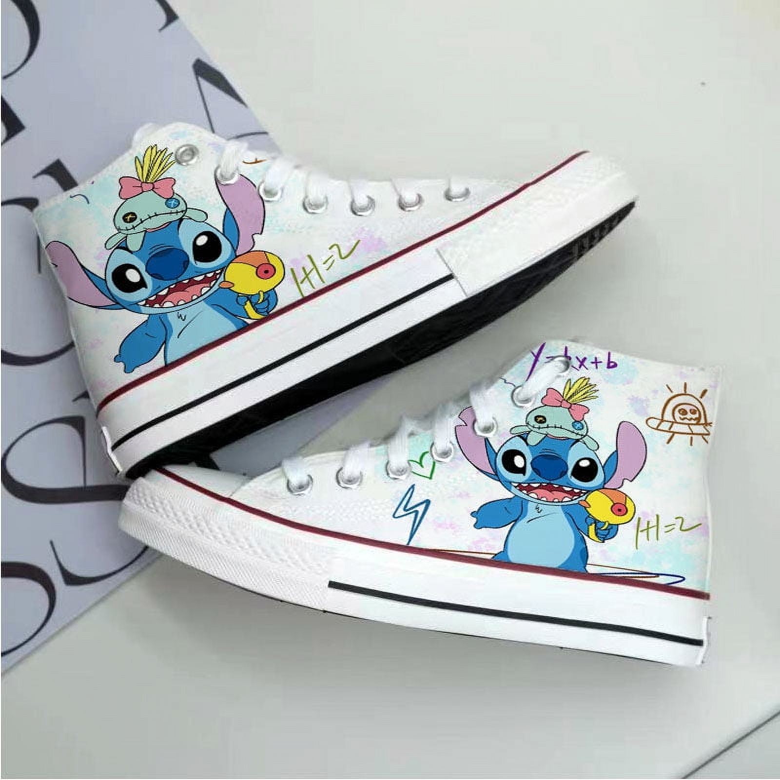 Alex 2025 Stitch Canvas Shoes for Girls, Kawaii Cartoon Little Monster