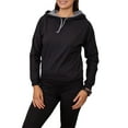 thumbnail image 1 of Alex + Abby Women's Funnel Neck Hoodie Pullover Sweatshirt Medium Black, 1 of 5