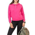 thumbnail image 1 of Alex + Abby Women's Funnel Neck Hoodie Pullover Sweatshirt Medium Zuma Pink, 1 of 5