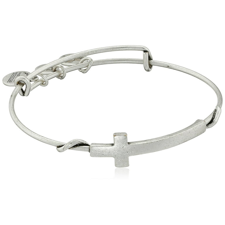 Alex and ani cross bracelet silver deals
