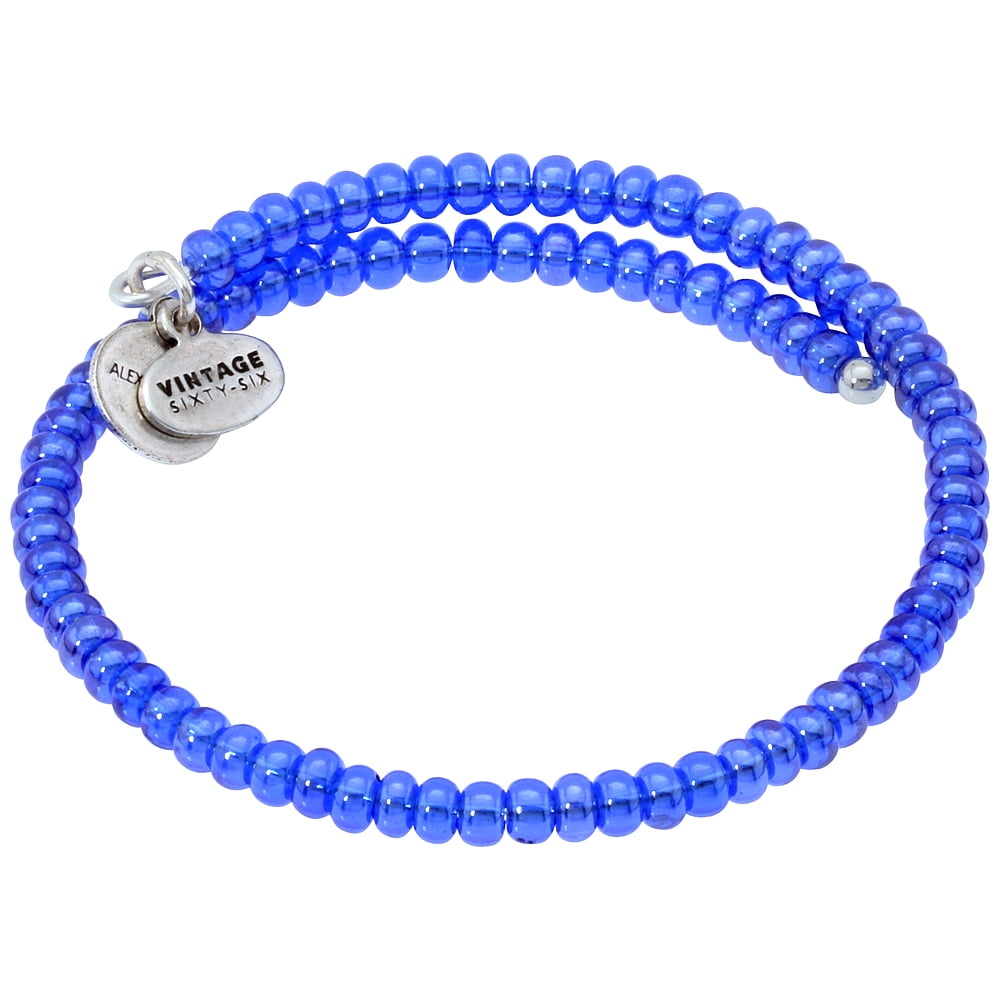 Alex And Ani Electric Wrap Rafaelian Silver Finish Beaded Bracelet