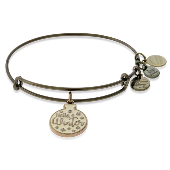 Alex And Ani Hello Winter Glitter Ornament EWB - Metallic Hazel