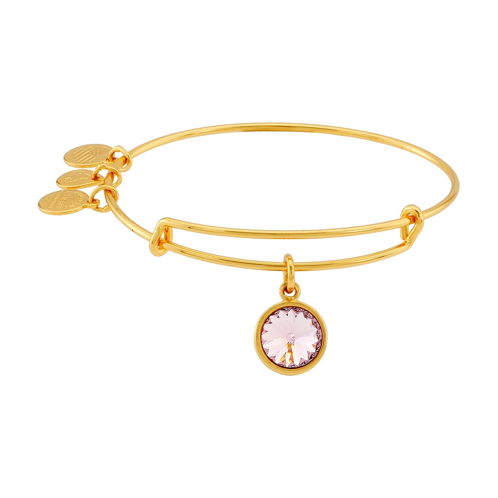 Alex And Ani June Birthstone Gold Expandable Bangle - Walmart.com