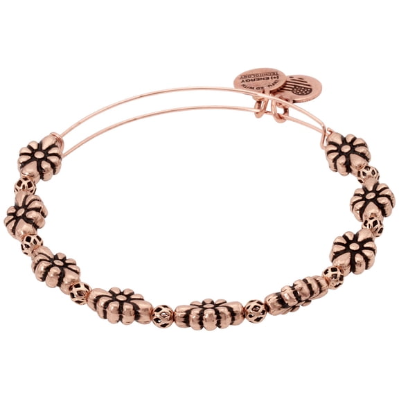 Alex And Ani Rose Gold Blossom Flower Bangle Bracelet A18BLMRAR