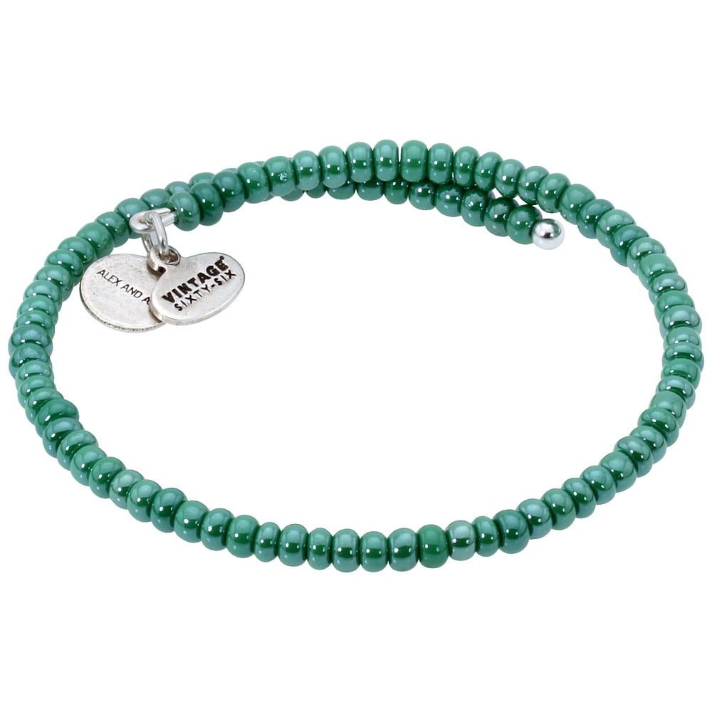 Alex and ani green beaded bracelet deals