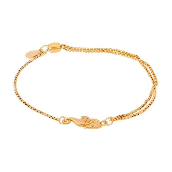 Alex And Ani Seahorse Pull Chain Bracelet 14Kt Gold Plated PC16B03G