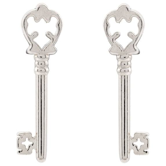 Alex And Ani Skeleton Key Post Stud Earrings Sterling Silver PC14SPE07S