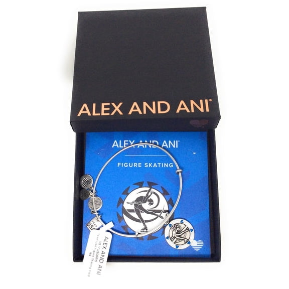 Alex And Ani Team USA Figure Skating Charm Bangle Bracelet AS17US06RS