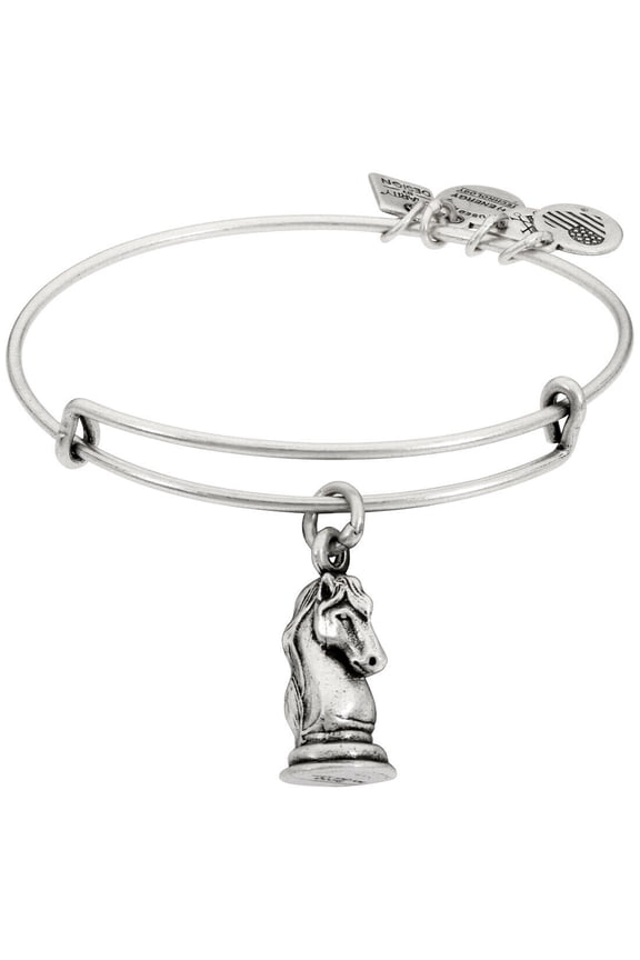 The Knight Russian Silver Finish Charm Bangle