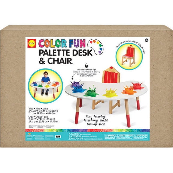 Alex Brands 0A511010-3 Artist Studio Color Fun Pallet Desk & Chair