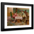 thumbnail image 1 of Alex De Andreis 14x12 Black Modern Framed Museum Art Print Titled - Cavaliers in an Interior, 1 of 5