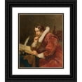 thumbnail image 1 of Alex De Andreis 20x24 Black Ornate Framed Double Matted Museum Art Print Titled: The Cavalier-Scholar, 1 of 5