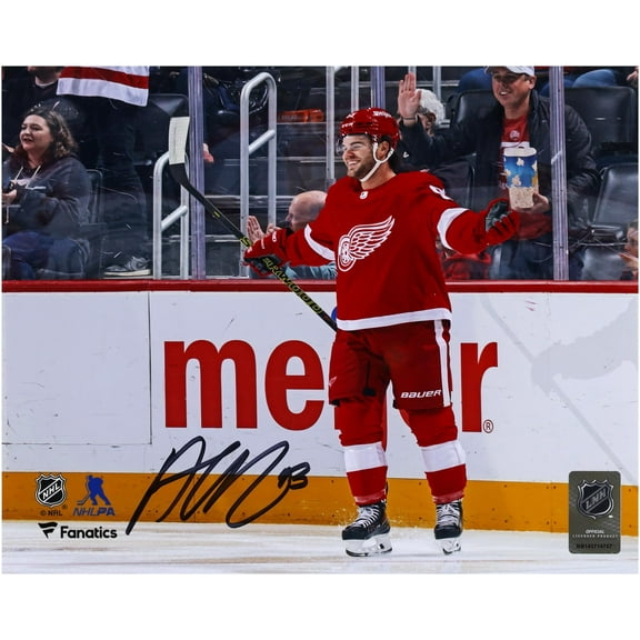 Alex DeBrincat Detroit Red Wings Autographed 8" x 10" Red Jersey Celebrating Photograph - Fanatics Authentic Certified
