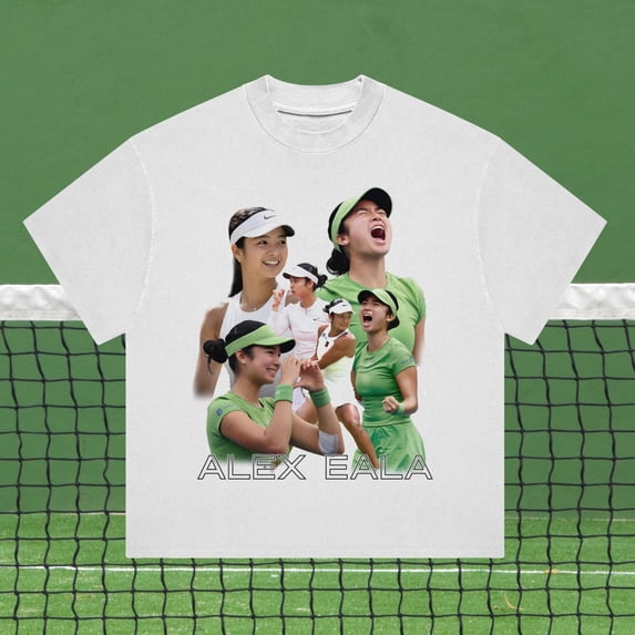 Alex Eala Tennis Collage T-Shirt, Filipino Tennis Fan Graphic Tee, 2026 Sampaguita Bloom Shirt