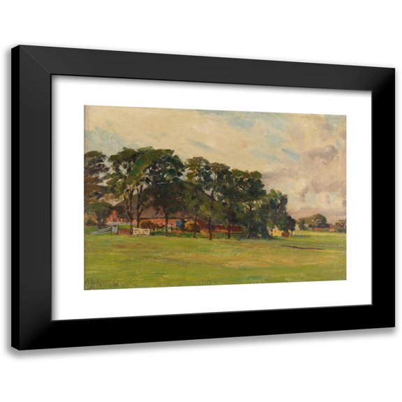 Alex Eckener 14x11 Black Modern Framed Museum Art Print Titled - Haubarg in Eiderstedt (1928)