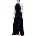 thumbnail image 1 of Alex & Eve Womens Velvet Embellished Evening Dress, 1 of 2
