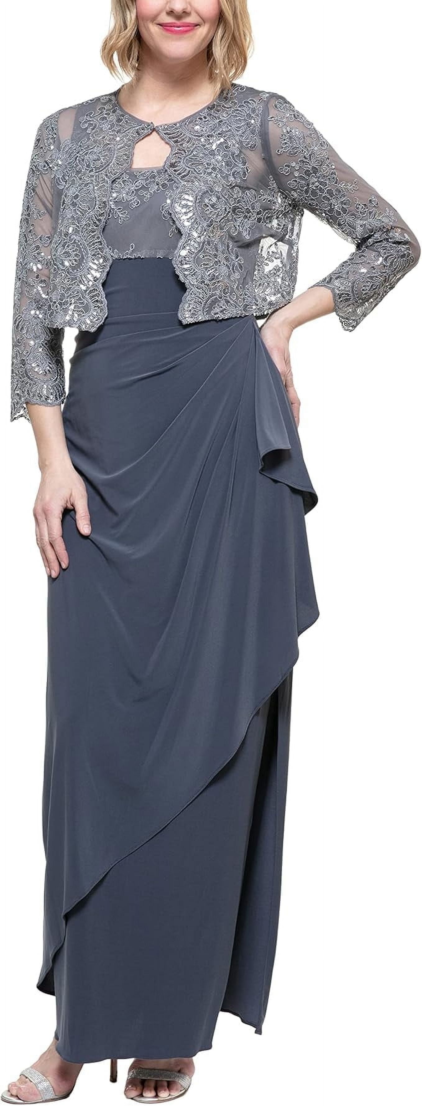sachin and babi light blue dress Alexander by Daymor 1656 Bolero Jacket Strapless Dress