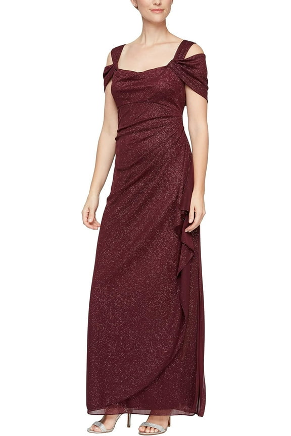 Long Cold Shoulder Dress, Mother of The Bride, Formal Events, Dress (Women's)