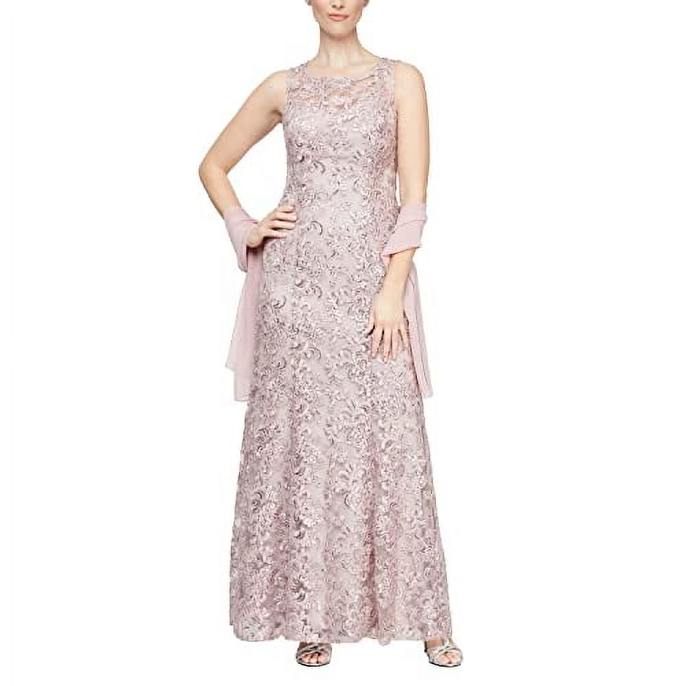 Alex Evenings Long Sleeveless A-line Maxi Lace Dress, Women's - Walmart.com