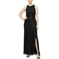 thumbnail image 1 of Alex Evenings Mother of The Bride Long Sleeveless Lace, Sequined Maxi Dress, Women's, 1 of 4