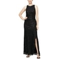 thumbnail image 1 of Alex Evenings Mother of The Bride Long Sleeveless Lace, Sequined Maxi Dress, Women's, 1 of 4