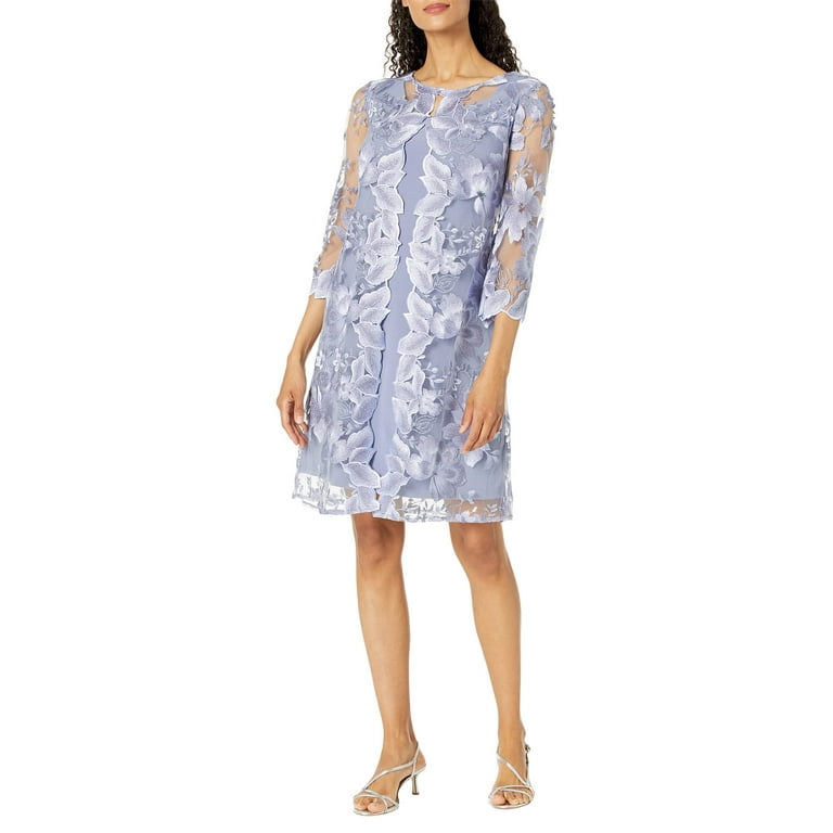 Alex evenings embroidered jacket dress online