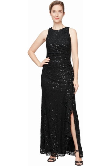green emerald velvet dress LONG METALLIC CHIFFON DRESS