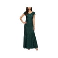 thumbnail image 1 of Alex Evenings Women's Lace V Neck Fit & Flare Gown Green Size 8, 1 of 2