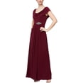 thumbnail image 1 of Alex Evenings Women's Long Cowl Neck A-Line Dress, Merlot Wine, 18, 1 of 2