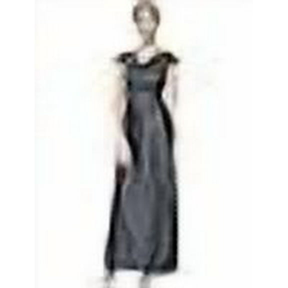 Alex Evenings Women's Long Cowl Neck A-line Dress