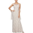 thumbnail image 1 of Alex Evenings Women's Long Sleeveless Dress with Shawl, 1 of 3