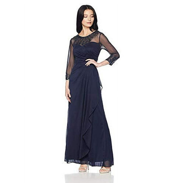 Alex evenings illusion sweetheart gown cheap