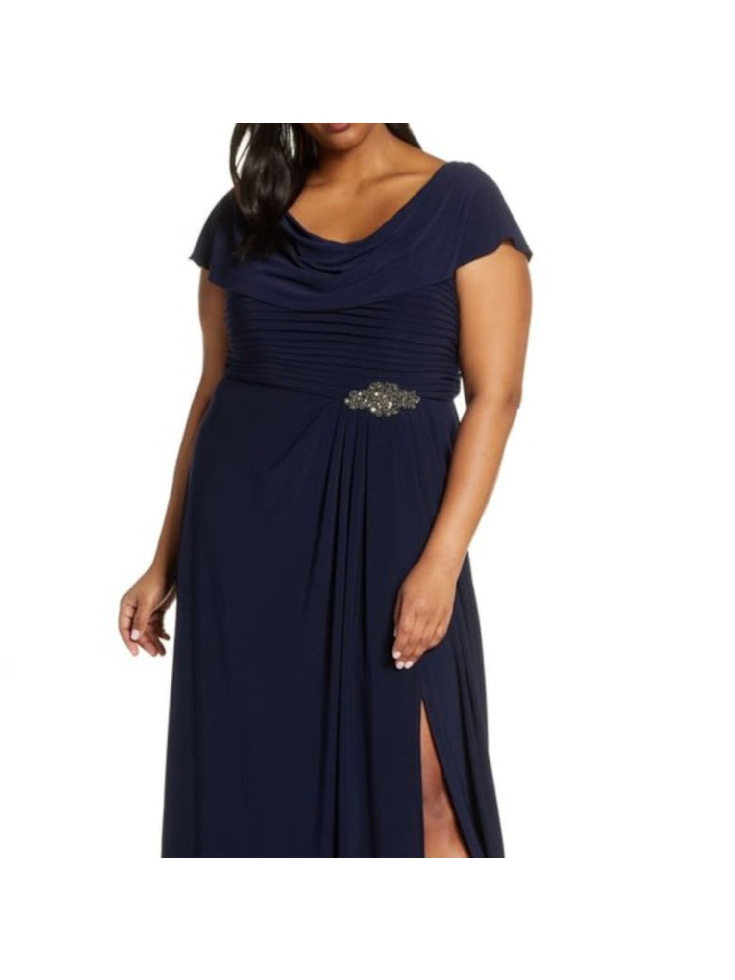 35 Inch Length Dress Alex Evenings Women's Plus Size Velvet Cocktail Dress  - Short, Three-Quarter Sleeve, Ruched Sheath With Beaded Detail Alex  Evenings Plus Size Velvet Dress