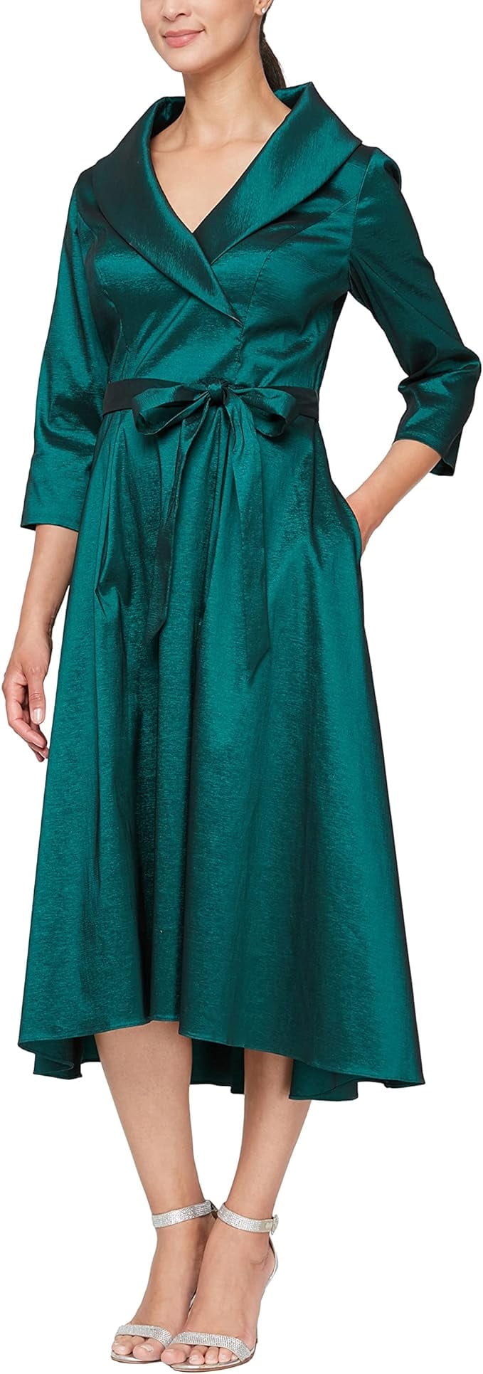 green emerald velvet dress Amazon.com: Alex Evenings Women's Long Mesh Dress with Portrait Collar and  Embellished Hip Detail, Navy : Clothing, Shoes & Jewelry main image 0