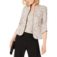 thumbnail image 1 of Alex Evenings Women's Printed Jacket And Top Set Brown Size Petite Large, 1 of 3