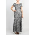 thumbnail image 1 of Alex Evenings Women's Rosette a Line Gown Purple Size 10, 1 of 19