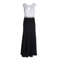 thumbnail image 1 of Alex Evenings Womens Black Ivory Colorblocked Beaded Waist Evening Gown 4, 1 of 2