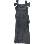 Alex Evenings Womens Glitter Gown Dress, Grey, 18